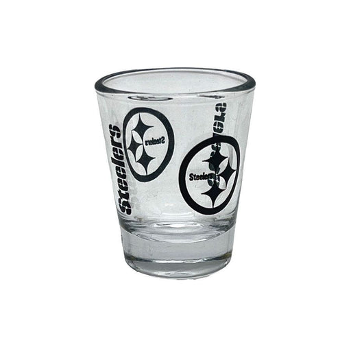 Pittsburgh Steelers 2 Oz. Clear Shot Glass with All Black Logos