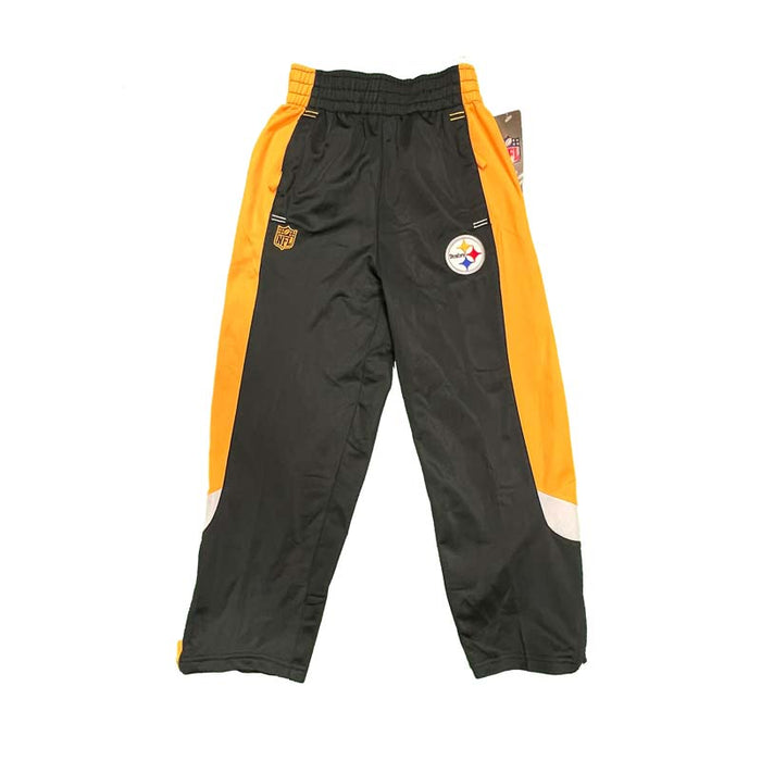 Pittsburgh Steelers Black And Gold Sweatpants with Zippers (NFL Shield)