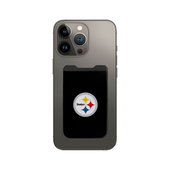 Pittsburgh Steelers Black Elastic Phone Wallet —