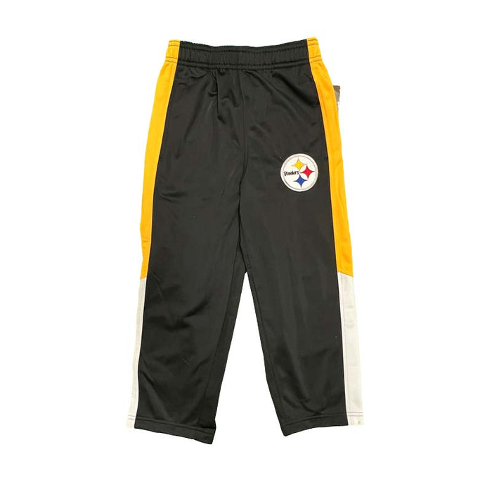 TSE Pittsburgh Steelers Black with Gold/White Stripe Sweatpants