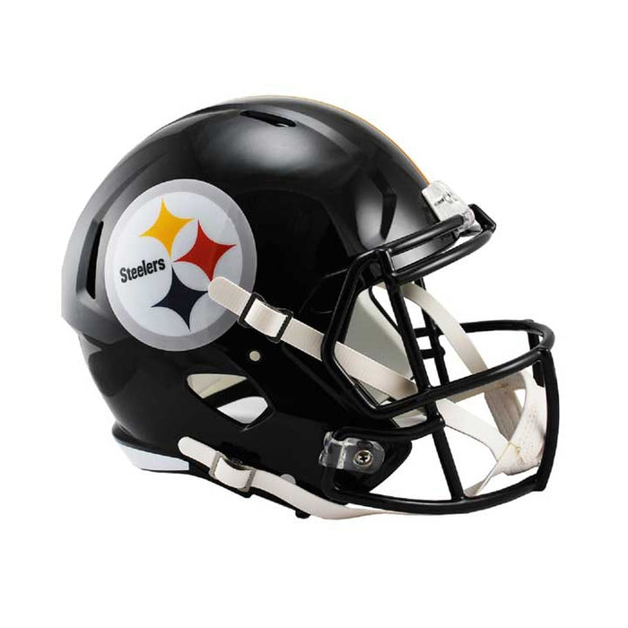Pre-Sale: Bryant McFadden Signed Pittsburgh Steelers Speed Black Full Size Replica Helmet