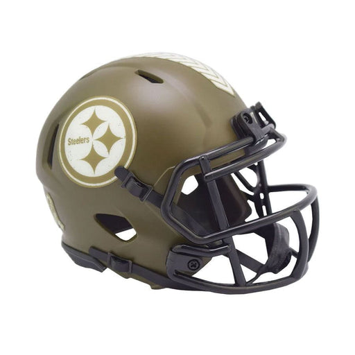 Pre-Sale: Calvin Austin III Signed Pittsburgh Steelers Salute to Service Mini Helmet