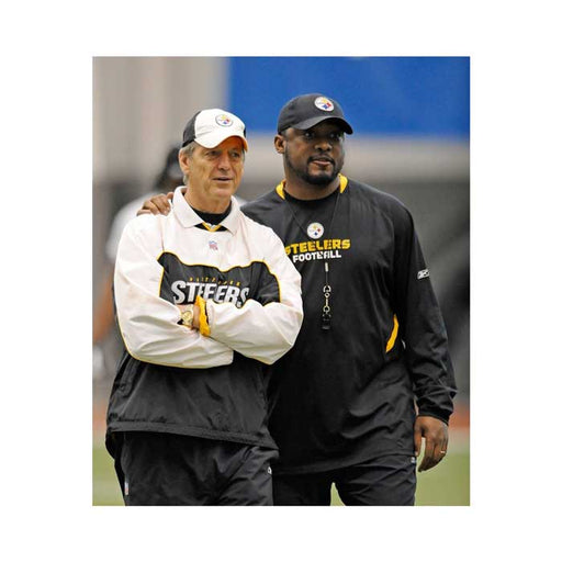 Pre-Sale: Dick Lebeau Signed Standing with Coach Tomlin Photo (Includes HOF 10)