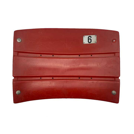 Pre-Sale: Donnie Shell Signed Authentic 3 Rivers Stadium Red Seat Back / Bottom (Includes FREE HOF 87 Inscription) Back