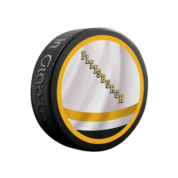 Pre-Sale: Greg Malone Signed Pittsburgh Penguins Reverse Retro Jersey Souvenir Collector Hockey Puck