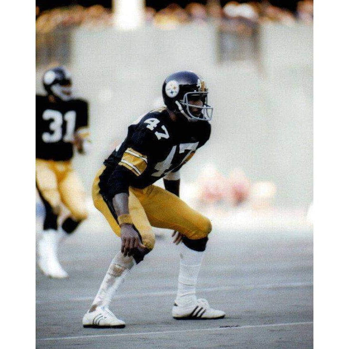 Pre-Sale: Mel Blount Signed Ready Stance with Donnie Shell 8x10 Photo