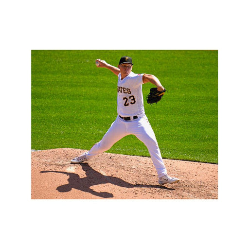 Pre-Sale: Mitch Keller Signed Pitching in White Photo