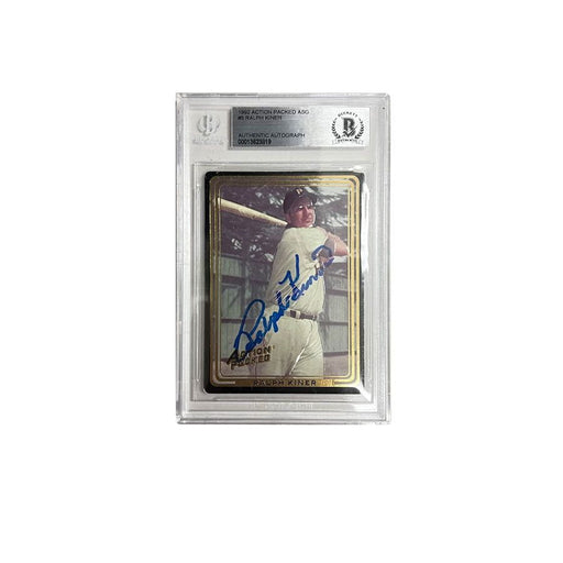 Ralph Kiner Signed 1992 Action Packed #5 Player Card Slabbed by Beckett