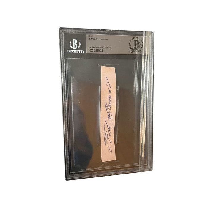 Roberto Clemente Signed "Cut" Signature - Professionally Framed