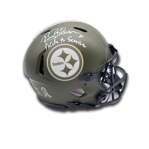 Rocky Bleier Signed Pittsburgh Steelers 2022 Salute to Service Full Size Authentic Helmet with "Salute to Service"