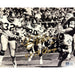Rocky Bleier Signed Running Behind Franco Harris 8x10 Photo with "4X SB Champs"