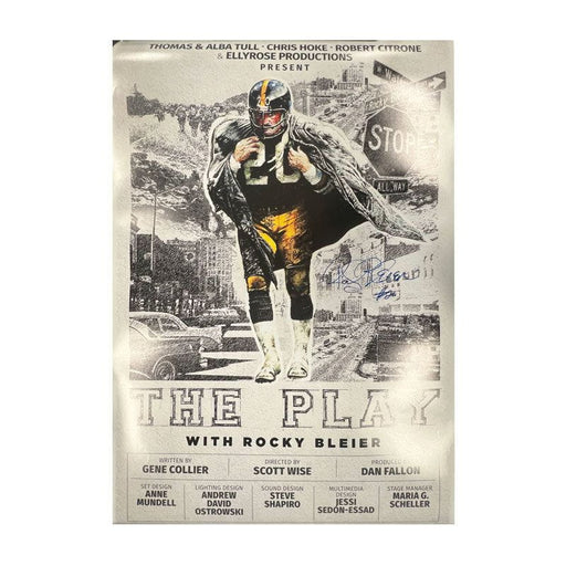 Rocky Bleier Signed "The Play" Poster 20x24 Photo
