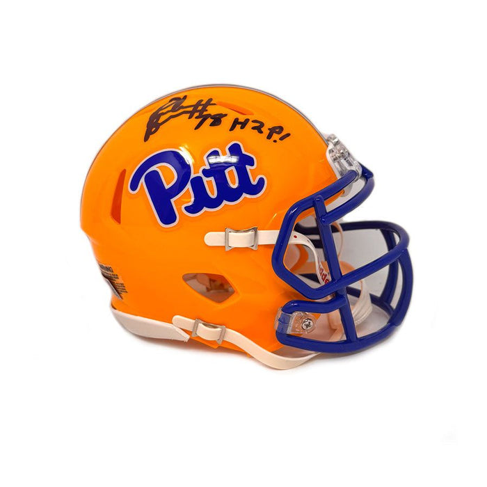 Ruben Brown Signed PITT Yellow Mini Speed Helmet