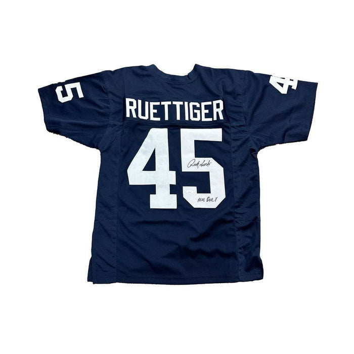 Rudy Ruettiger Signed Custom Jersey with "Never Quit"