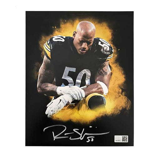 Autographed Santonio Holmes Picture - 16x20 black jersey) - Hologram