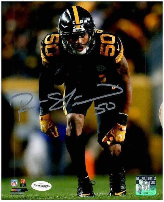 Ryan Shazier Autographed Ready Stance In Color Rush 16X20 Photo - Damaged (#5)