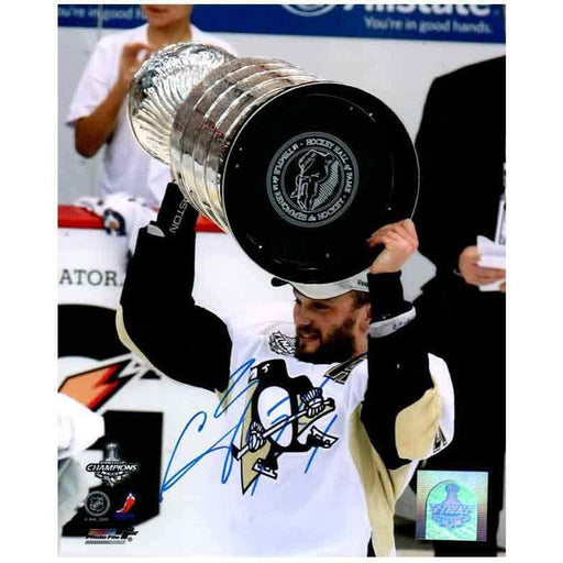 Sergei Gonchar Autographed Raising 2009 Stanley Cup 8x10 Photo - DAMAGED