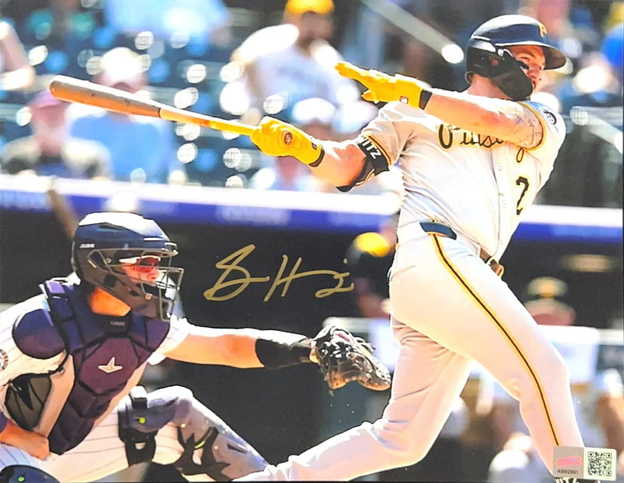 Spencer Horwitz Signed Swinging in Gray 8X10 Photo