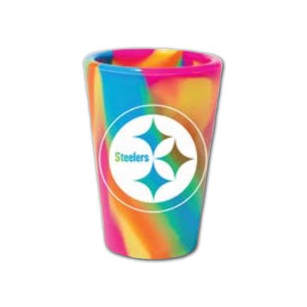 Steelers Rainbow 1.5oz Silicone Unbreakable Shot Glass