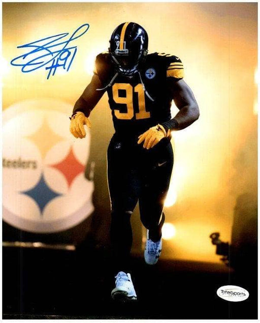 Stephon Tuitt Signed Entrance In Color Rush Signed 11x14 Photo - DAMAGED
