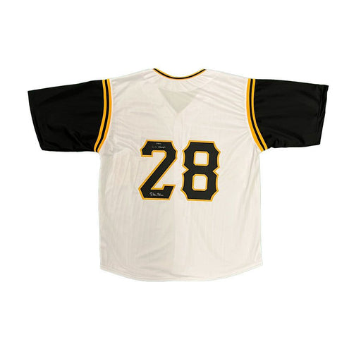 Steve Blass Signed Custom White Jersey with Black Sleeves with "1971 WS Champs"