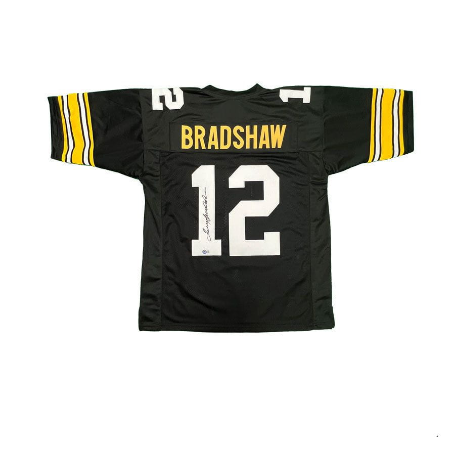 Terry Bradshaw Signed White Custom Football Jersey — TSEShop