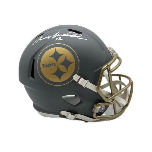 Terry Bradshaw Autographed Pittsburgh Steelers SLATE Full Size Helmet