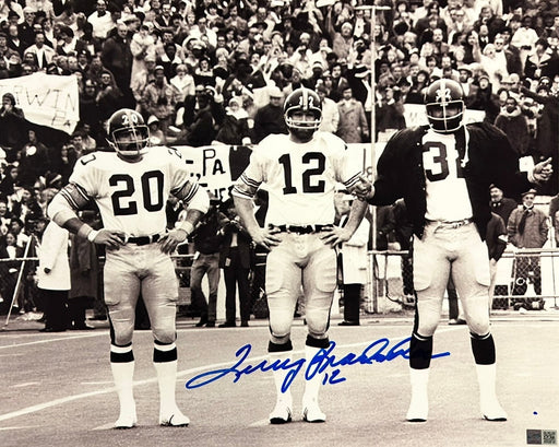 Terry Bradshaw Signed With Rocky Bleier & Franco Harris 16X20 Photo