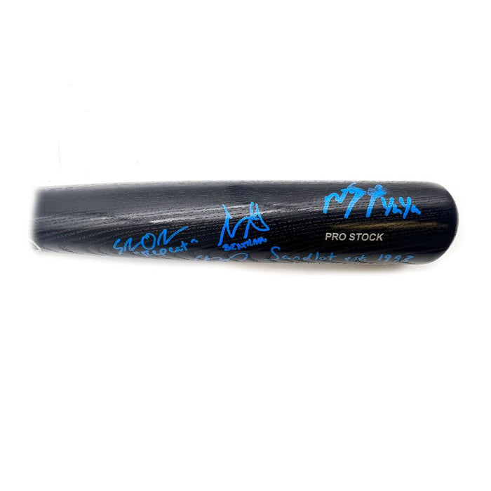 The Sandlot Cast Signed Black Louisville Slugger Baseball Bat
