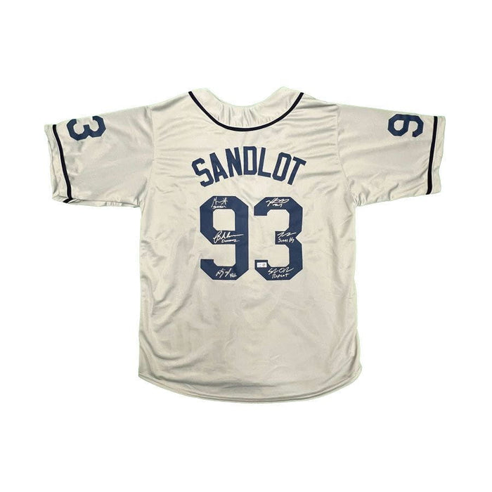The Sandlot Cast Signed Custom Gray Baseball Jersey