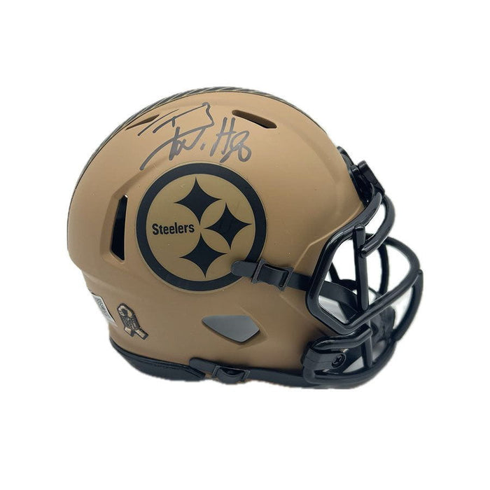 TJ Watt Signed Pittsburgh Steelers 2023 Salute to Service Mini Helmet