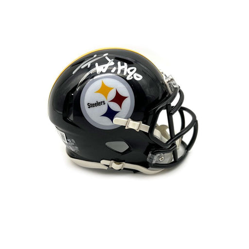 TJ Watt Signed Pittsburgh Steelers Black Speed Mini Helmet