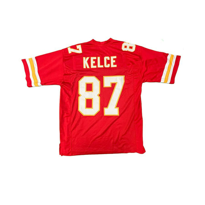 Travis Kelce Unsigned Custom Red Jersey