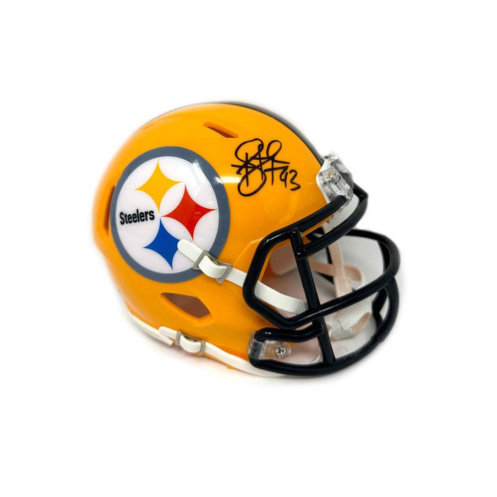 Troy Polamalu Signed Pittsburgh Steelers 75th Anniversary Speed Mini Helmet