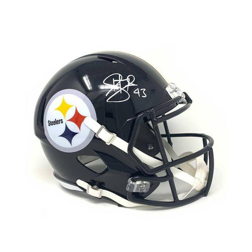 Troy Polamalu Signed Pittsburgh Steelers Black Full Size Replica SB XL Speed Helmet