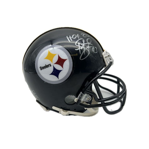 Troy Polamalu Signed Pittsburgh Steelers Black VSR4 Mini Helmet with HOF 20