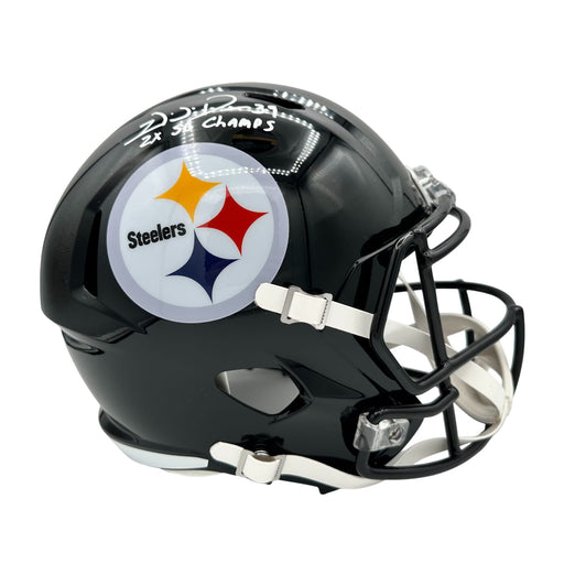 Willie Parker Signed Pittsburgh Steelers Full Size Speed Replica Helmet with 2X SB Champs