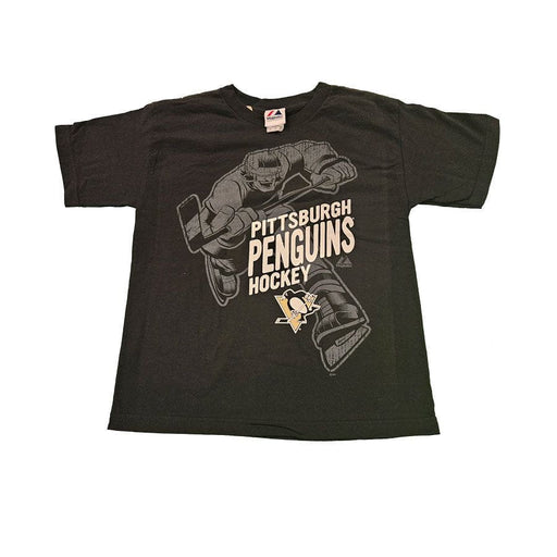 Youth Pittsburgh Penguins Hockey Majestic (Big Skater Dude) T-Shirt