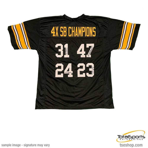 4X SB Champs Custom Jersey Autographed by Mel Blount, Donnie Shell, JT Thomas and Mike Wagner Default Title