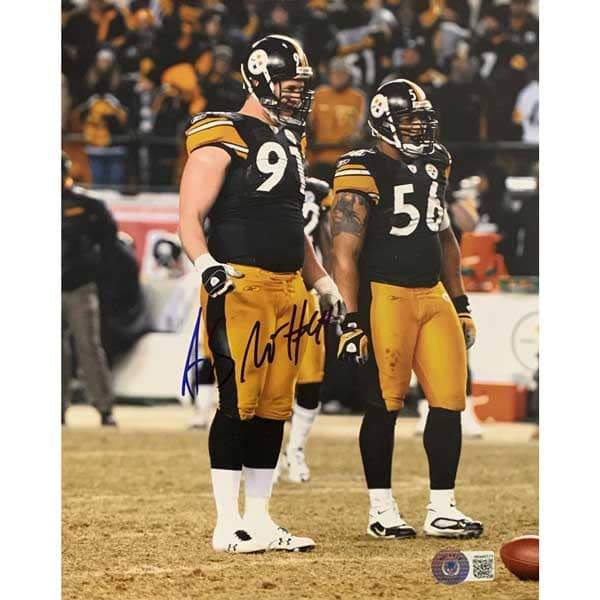 Aaron Smith Autographed with Woodley 8X10 Photo