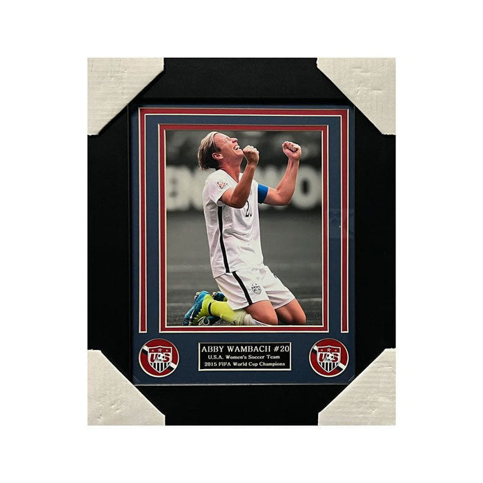 Abby Wambach On Her Knees Framed 8X10 Photo - Unsigned