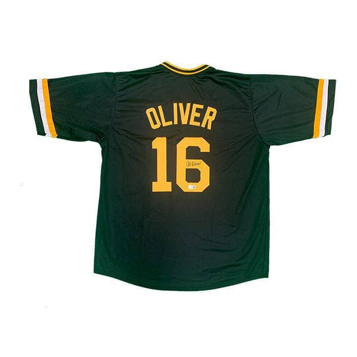 TSE Shop Al Oliver Signed Custom Black Baseball Jersey