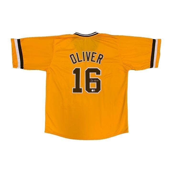 TSE Shop Al Oliver Signed Custom Black Baseball Jersey