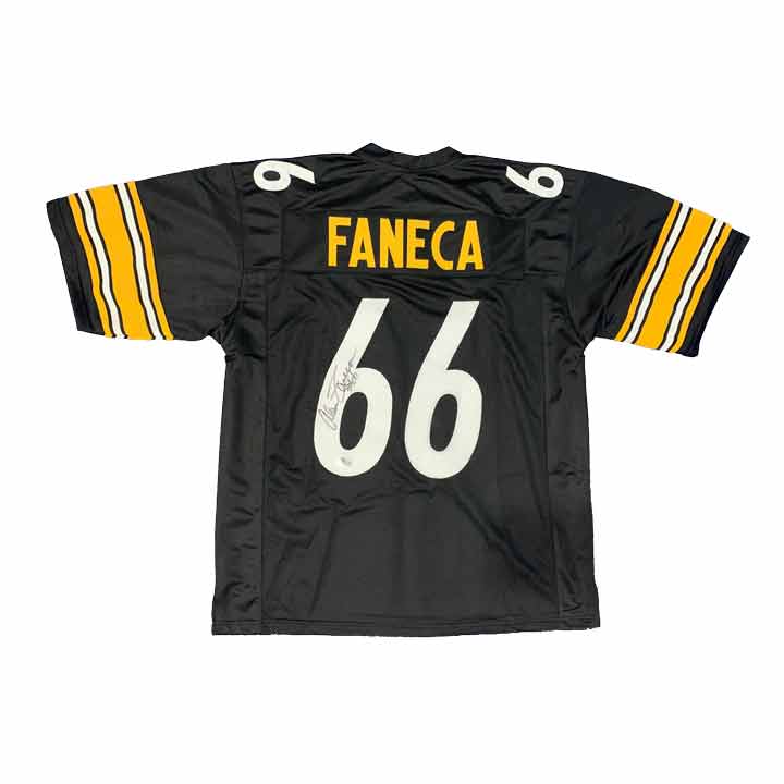 TSE Shop Alan Faneca Signed Custom White Away Football Jersey