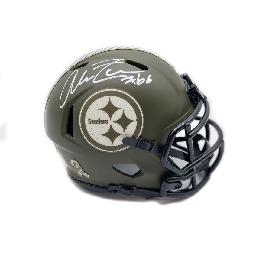 Franco Harris Signed Pittsburgh Steelers VSR4 63-76 Mini Helmet HOF BAS