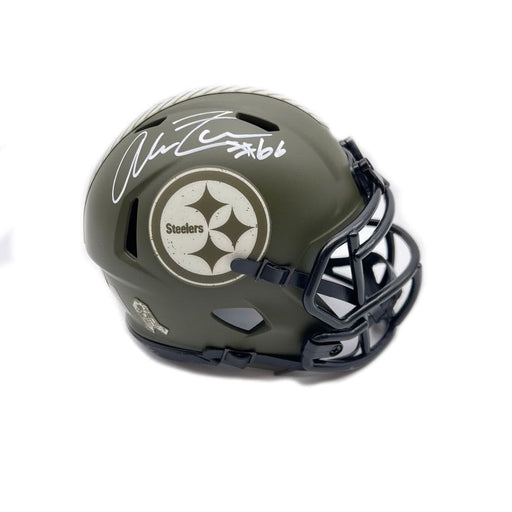 Alan Faneca Autographed Pittsburgh Steelers Salute to Service Mini Helmet