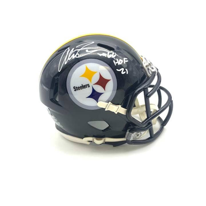 Alan Faneca Autographed Pittsburgh Steelers Speed Mini Helmet with HOF 21