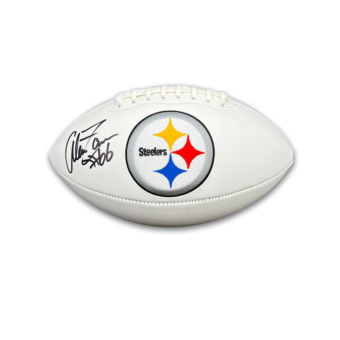 Alan Faneca Autographed Pittsburgh Steelers White Logo Football