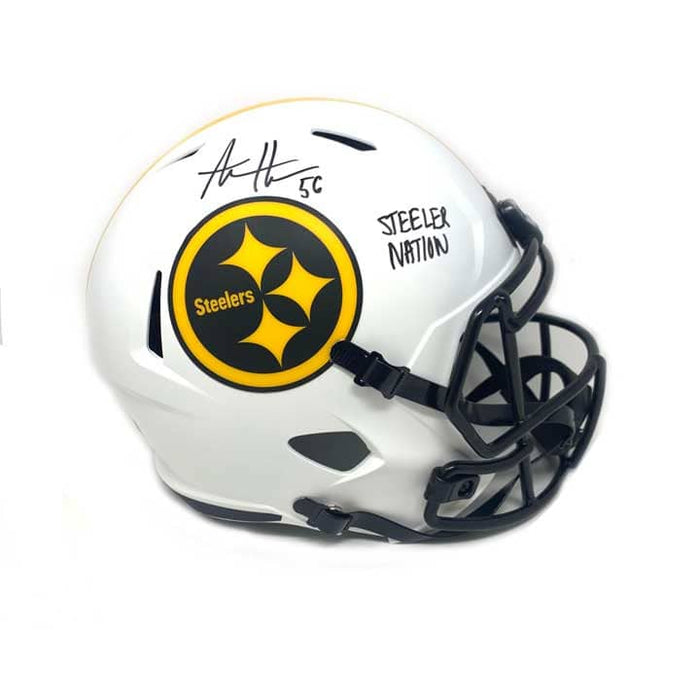 Alex Highsmith Signed Pittsburgh Steelers Full Size Lunar Eclipse Replica Helmet With Steeler Nation