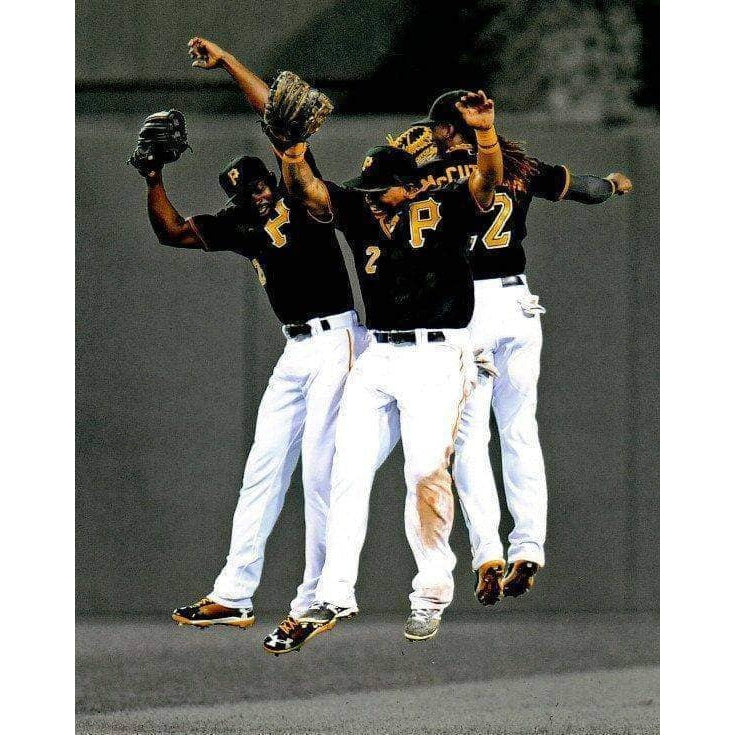 Andrew McCutchen Celebration Jump In Outfield Spotlight Unsigned 16x20 —  TSEShop